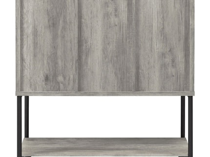 Hovander - Sliding Door Bar Cabinet - Gray