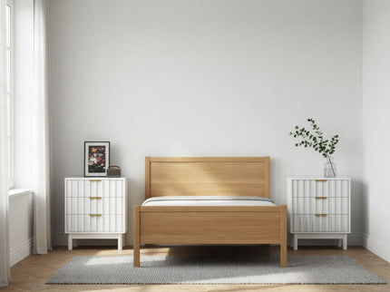 Fluted 3 Drawer Dresser