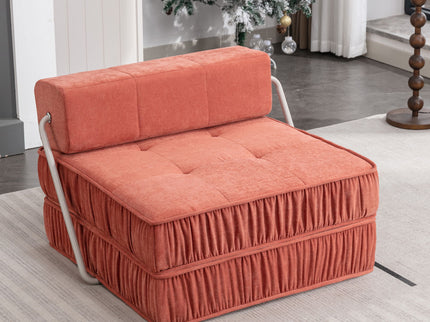 Folding Sofa With Removable Back Cushion, Convertible Futon Sleeper Chair