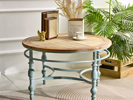 Round Top Carved Table For Living Room