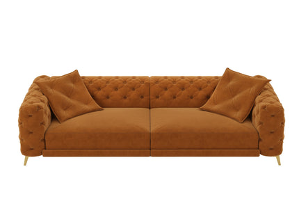 3 In 1 Convertible Sleeper, Deep Seat Pull Out Sofa Bed, Button Tufted