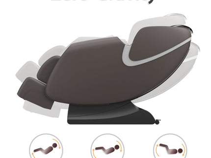 Bosscare - Massage Chair Recliner With Zero Gravity, Full Body Airbag Massage Chair With Bluetooth Speaker, Foot Roller Brown - Brown