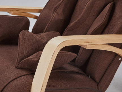 Full Massage Function Air Pressure Comfortable Relax Rocking Chair, Lounge Chair Relax Chair With Cushion - Brown