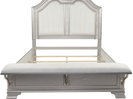 3 Piece Bedroom Set With Elegant Bed, 2 Nightstands