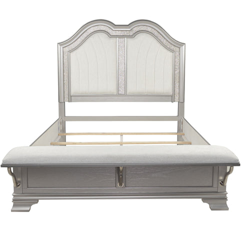 3 Piece Bedroom Set With Elegant Bed, 2 Nightstands