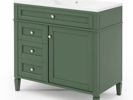 Bathroom Vanity With Mirror Cabinet, Storage Cabinet With 2 Soft Closing Doors And 4 Drawers, Undermount Sink