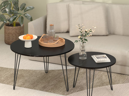 Round Nesting Coffee Table For Living Room (Set of 2)