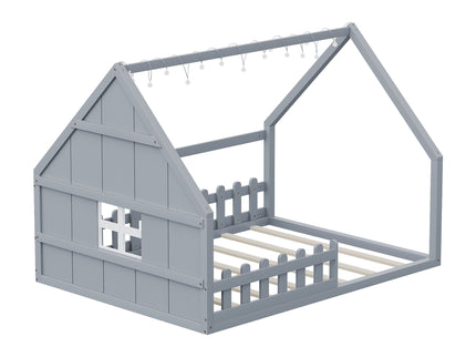 House Bed With Window And Fence