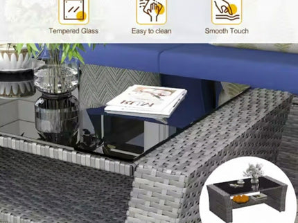 Modern Patio Set With Table And Cushions