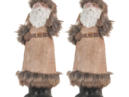 Christmas Gnomes Decorations, Christmas Table Home Ornaments For Holiday Party Gifts (Set of 2) - Beige / White