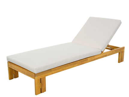 Outdoor Chaise Lounge With 5 Position Adjustable Backrest