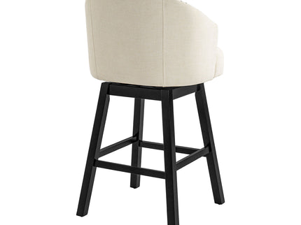 360 Degree Swivel Bar Stool & Stunning Nailhead Trim (Set of 2) - Beige