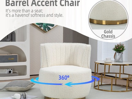 360 Degree Swivel Cuddle Barrel Accent Sofa Chair