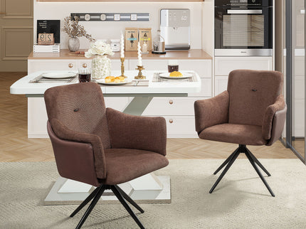 Swivel Home Office Desk Chairs With Arm (Set of 2)