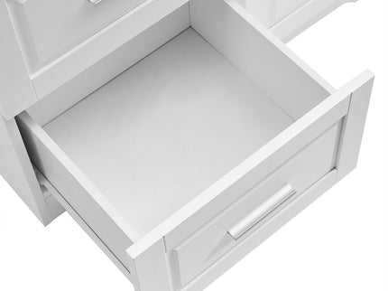 Tall Wide Storage Cabinet With Doors, 3 Drawers