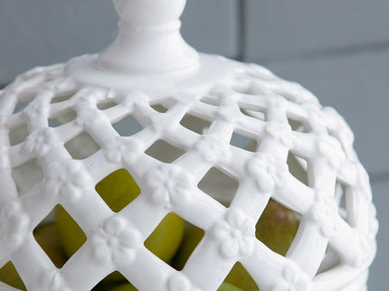 Ballas - Bird Lidded Jar - White