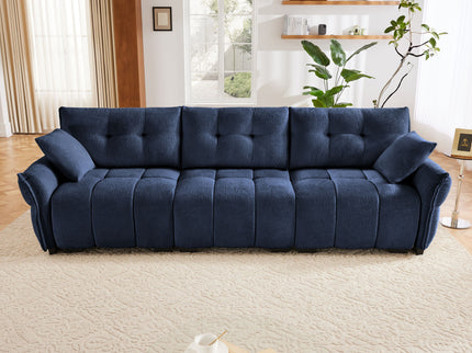 Modern Sofa & Pillows, Textured Cover, High Rebound Cushions