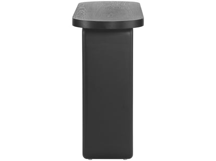 Art Sculptural Console Table With Oval Cutout Legs - Black