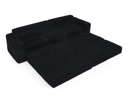 Modern Minimalist L Shape Modular Sectional Sofa, Couch