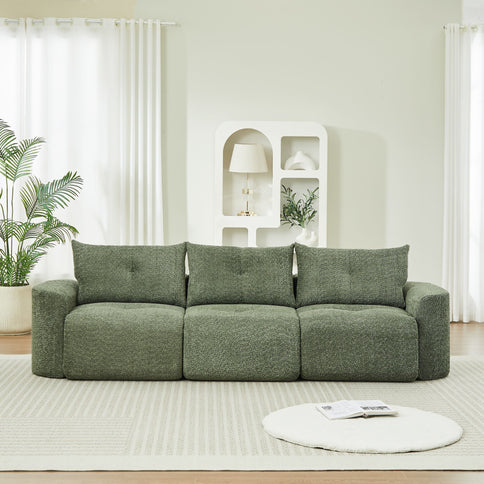 3 Seater With Thickened Armrests Sofa For Living Room
