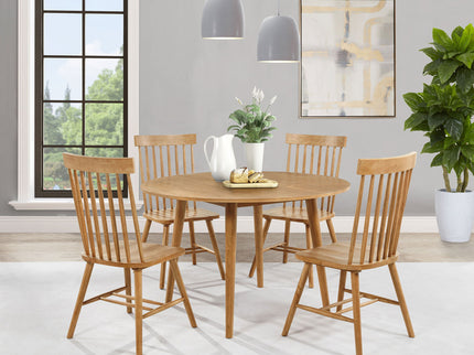 Finley - 5 Piece Dining Set With Round Table And Spindle Back Chairs