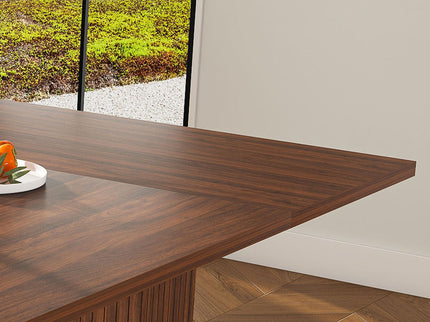 Rectangular Dining Table With Storage Base - Walnut