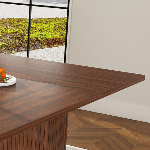 Rectangular Dining Table With Storage Base - Walnut