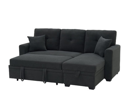Sleeper Sectional With Pull Out Bed, Reversible Chaise