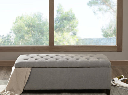 Elegant Design Tufted Top, Soft Close Storage Bench