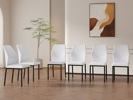 Ergonomic Simple Chair With Metal Leg