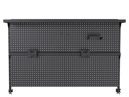 Clamp On Desk Pegboard With Single Monitor Stand