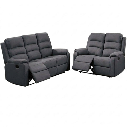 Modern Living Room Set With Manual Recliner