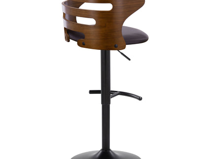Cosi - Mid Century Modern Adjustable Barstool With Swivel With Rounded T Footrest (Set of 2)