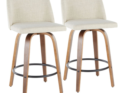 Toriano - Mid-Century Modern Counter Stool (Set of 2)