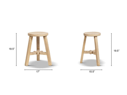 Linden - Round Stool - Light Brown