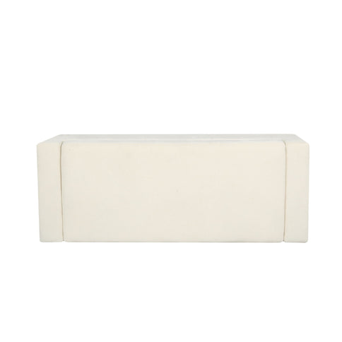 Textured Fabric Ottoman Bench With Hinged Lid