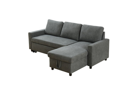 L - Shaped Convertible Sofa Bed With Storage Chaise
