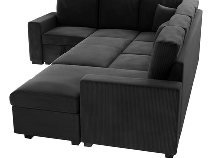 Modern Design Convertible Sectional Storage Bed With USB Port
