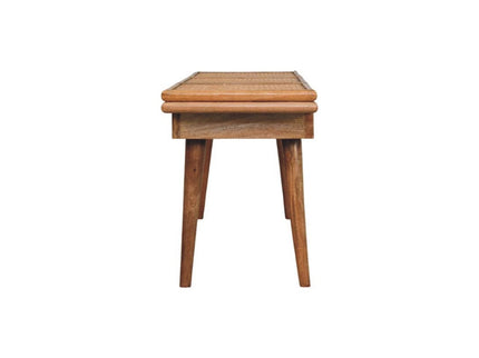 Larissa - Triple Accent Cane Bench - Beige