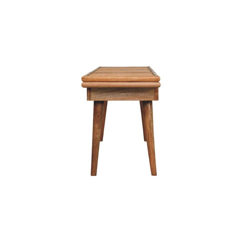 Larissa - Triple Accent Cane Bench - Beige