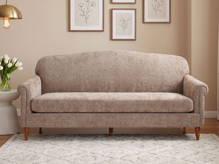 Loveseat Sofa, 2 Seater Couch With Rolled Arms