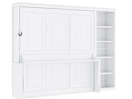 Sturdy Murphy Bed With Desk And Bookshelf