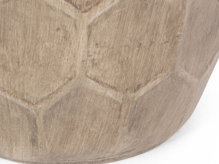 Outdoor Lightweight Concrete Side Table - Natural