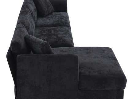 Modern Cloud Sectional Sofa L Shaped Luxury Couch Set With 2 Free Pillows 4 Seat With Oversized Chaise