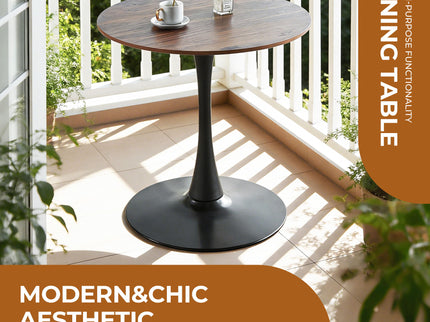 Mid-Century Tulip Table With Round Top, Pedestal Base