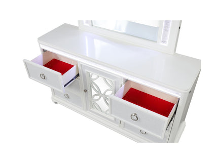 Abigale - 6 Drawer Dresser With LED (Includes Dresser Only, Mirror Not Included) - White