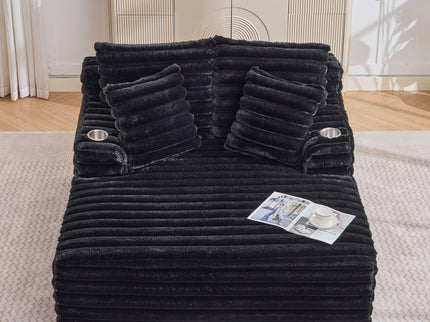 Oversized Chaise Lounge Chair Indoor With Pillows For Living Room