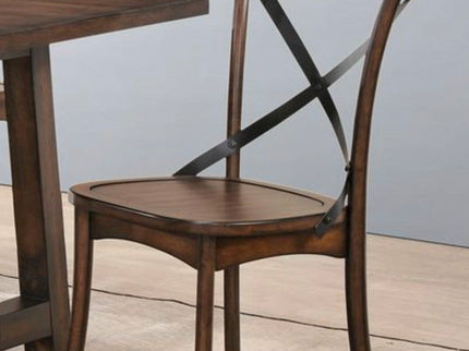 Kaelyn - Metal Side Chair (Set of 2) - Dark Oak