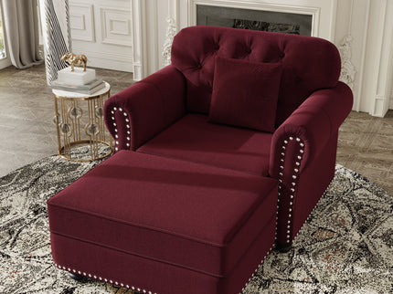 Sofa With Nailhead Trim And Rolled Armrests