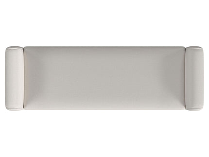 Hollis - Upholstered Accent Bench With Armrests Seating - Vanilla White